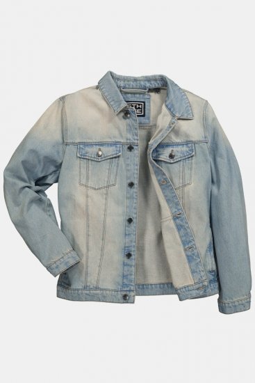 STHUGE 837222 Giacca di jeans con taschini Azzurro - Giubbotti - Giubbotti Uomo Taglie Forti