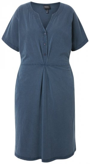 Ulla Popken 837403 Abito in jersey a maniche corte Blu scuro - Abiti in jersey - 