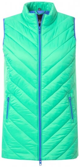 Ulla Popken 837409 Gilet HYPRAR trapuntato Verde chiaro - Gilet - 