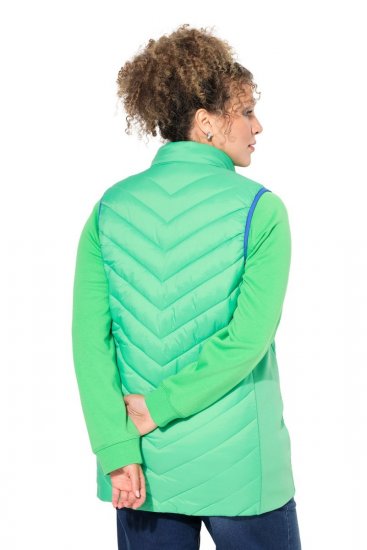 Ulla Popken 837409 Gilet HYPRAR trapuntato Verde chiaro - Gilet - 