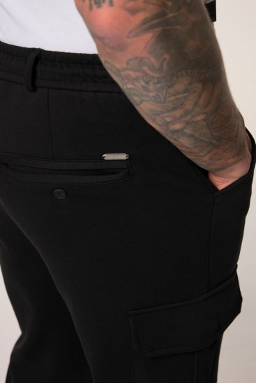 JP1880 New York Flexnamic Pantaloni in jersey con tasche cargo Nero - Abiti - Abiti da Uomo Taglie Forti