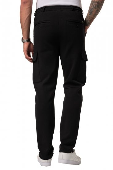 JP1880 New York Flexnamic Pantaloni in jersey con tasche cargo Nero - Abiti - Abiti da Uomo Taglie Forti