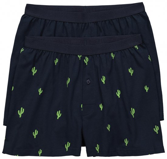 JP1880 837629 Boxer FLEXNAMIC® con stampa cactus Blu scuro confezione da 2 - Intimo & costumi da bagno - Intimo Taglie Forti Uomo