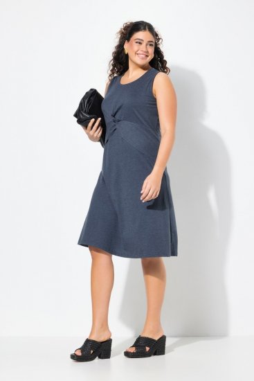Ulla Popken 837874 Abito in jersey senza maniche Blu scuro - Abiti in jersey - 