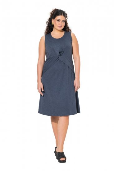 Ulla Popken 837874 Abito in jersey senza maniche Blu scuro - Abiti in jersey - 