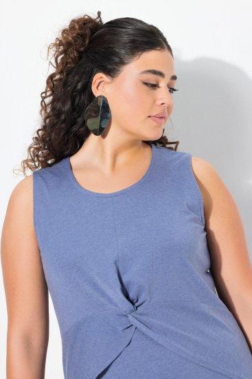 Ulla Popken 837874 Abito in jersey senza maniche Blu - Abiti in jersey - 
