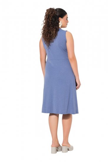 Ulla Popken 837874 Abito in jersey senza maniche Blu - Abiti in jersey - 