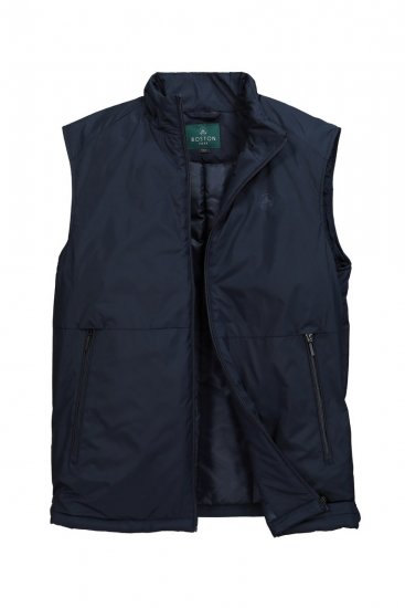 Boston Park 877 Gilet con collo alto e zip Blu scuro - Giubbotti - Giubbotti Uomo Taglie Forti