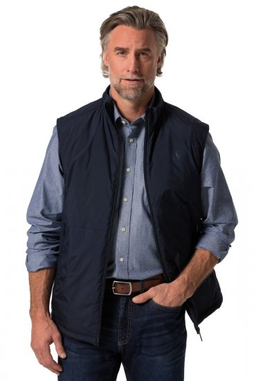 Boston Park 877 Gilet con collo alto e zip Blu scuro - Giubbotti - Giubbotti Uomo Taglie Forti