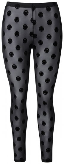 Ulla Popken 837949 Collant senza piede fantasia Nero - Collant & calzini - 