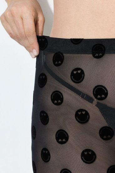 Ulla Popken 837949 Collant senza piede fantasia Nero - Collant & calzini - 