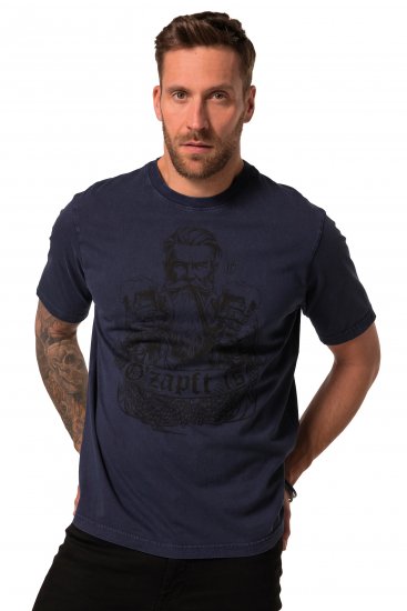 JP1880 O’zapft is! Design Vintage Look T-Shirt Navy Blue - Magliette - Magliette Uomo Taglie Forti
