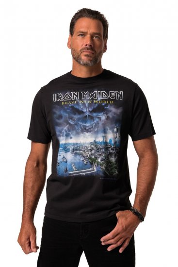 JP1880 Iron Maiden Brave New World T-Shirt Black - Magliette - Magliette Uomo Taglie Forti