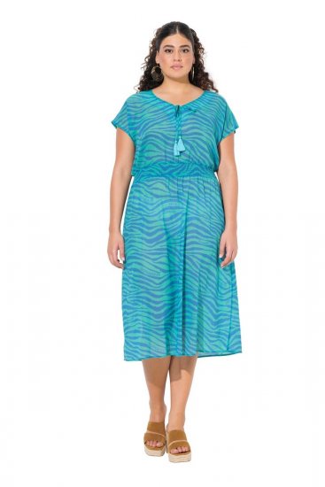 Ulla Popken 838483 Abito animalier Turchese - Abiti estivi - Abiti estivi taglie forti