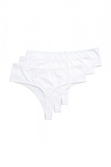 Ulla Popken 838637 Perizoma confezione da 3 Bianco - Slip - 