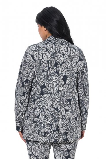 Ulla Popken 838656 Blazer a fiori Bianco - Blazer - Blazer Taglie Forti da Donna