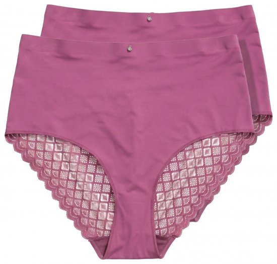 Ulla Popken 838675 Slip a vita alta Viola scuro - Slip - 