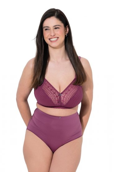 Ulla Popken 838675 Slip a vita alta Viola scuro - Slip - 
