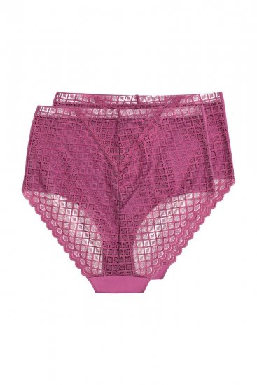 Ulla Popken 838675 Slip a vita alta Viola scuro - Slip - 