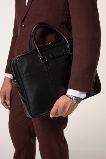 JP1880 838828 Borsa porta PC in pelle Nero - Borse - 