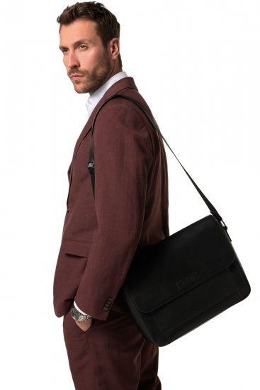 JP1880 838833 Borsa a tracolla in pelle Nero - Borse - 