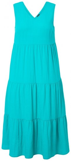 Ulla Popken 839135 Abito lungo senza maniche Turchese - Vestiti maxi - Abiti maxi taglie forti