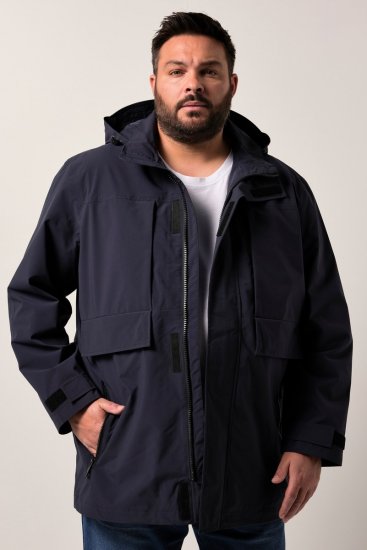 Men+ 215 Giacca antipioggia con cappuccio Blu scuro - Giubbotti - Giubbotti Uomo Taglie Forti