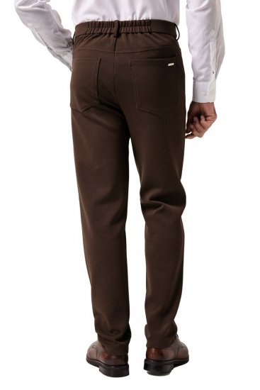 JP1880 New York Flexnamic Pantaloni in jersey con cinque tasche Marrone scuro - Abiti - Abiti da Uomo Taglie Forti