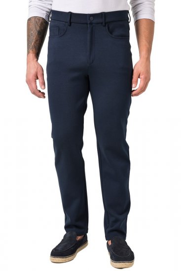 JP1880 New York Flexnamic Pantaloni in jersey con cinque tasche Blu scuro - Abiti - Abiti da Uomo Taglie Forti