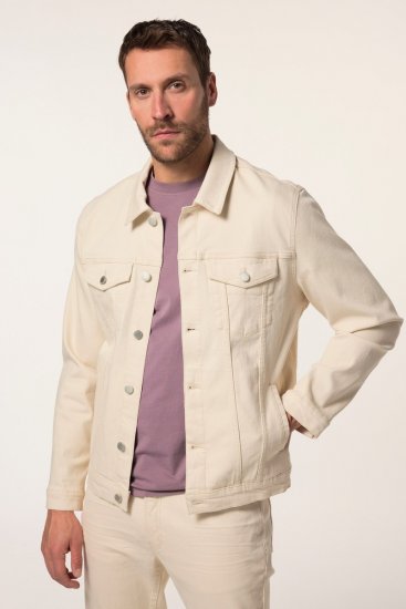 JP1880 839551 Giacca di jeans in cotone biologico Beige chiaro - Giubbotti - Giubbotti Uomo Taglie Forti