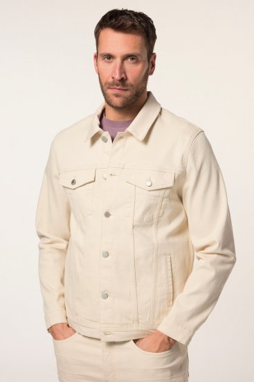 JP1880 839551 Giacca di jeans in cotone biologico Beige chiaro - Giubbotti - Giubbotti Uomo Taglie Forti