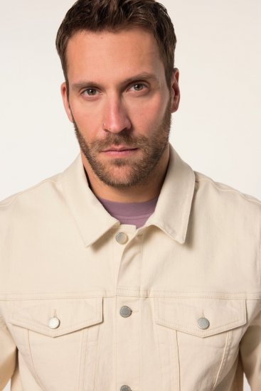 JP1880 839551 Giacca di jeans in cotone biologico Beige chiaro - Giubbotti - Giubbotti Uomo Taglie Forti