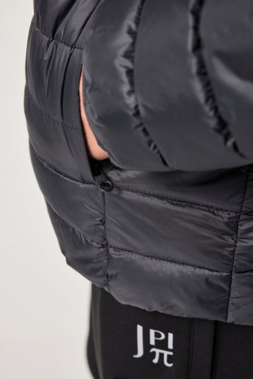 Jay-Pi Jacket Lightly Quilted Warm Black - Giubbotti - Giubbotti Uomo Taglie Forti