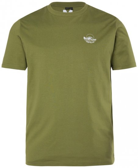 Men+ 682 T-shirt Onda Verde kaki - Magliette - Magliette Uomo Taglie Forti