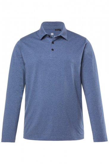 JAY-PI Quickdry Polo Long Sleeve Blue - Polo - Polo Uomo Taglie Forti