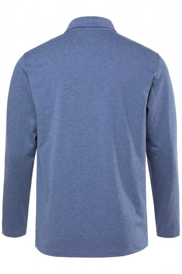 JAY-PI Quickdry Polo Long Sleeve Blue - Polo - Polo Uomo Taglie Forti