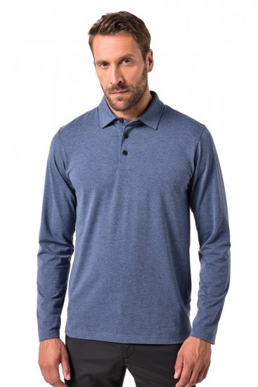 JAY-PI Quickdry Polo Long Sleeve Blue - Polo - Polo Uomo Taglie Forti