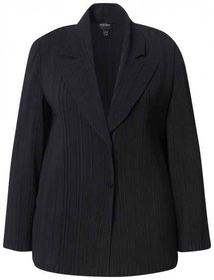 Ulla Popken 839843 Blazer plissettato Nero - Blazer - Blazer Taglie Forti da Donna