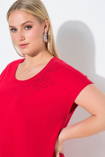 Ulla Popken 839896 Abito in jersey con strass Rosa - Abiti da sera - Abiti da sera taglie forti