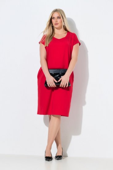 Ulla Popken 839896 Abito in jersey con strass Rosa - Abiti da sera - Abiti da sera taglie forti