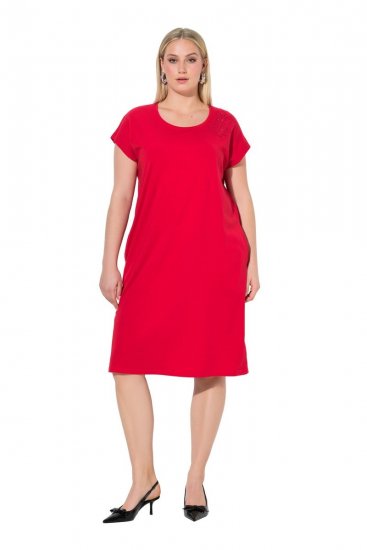 Ulla Popken 839896 Abito in jersey con strass Rosa - Abiti da sera - Abiti da sera taglie forti