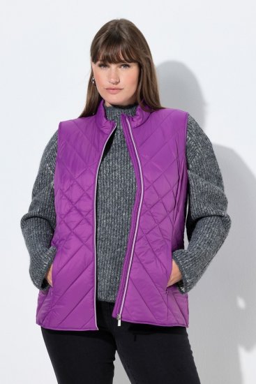 Ulla Popken 840047 Gilet trapuntato idrorepellente Lilla - Gilet - 