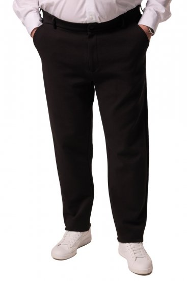 Men+ 207 Bilbao Flexlastic Pantaloni chino in jersey Nero - Abiti - Abiti da Uomo Taglie Forti