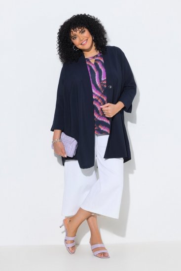 Ulla Popken 840210 Cardigan Blu scuro - Cardigan - Cardigan da donna taglie forti