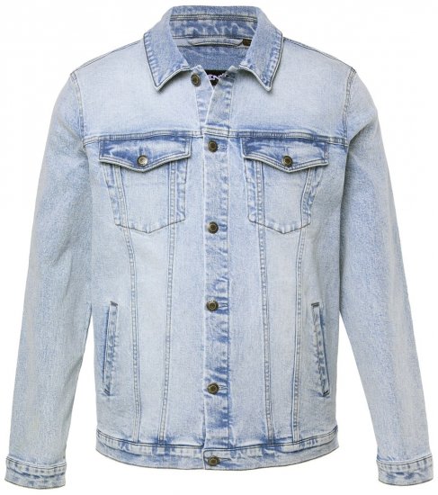 Men+ 394 Giacca di jeans con taschini Azzurro - Giubbotti - Giubbotti Uomo Taglie Forti