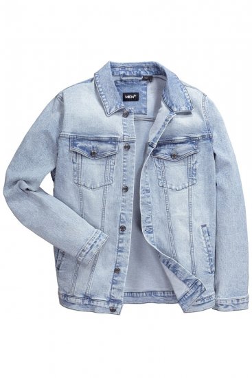 Men+ 394 Giacca di jeans con taschini Azzurro - Giubbotti - Giubbotti Uomo Taglie Forti