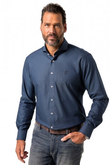 JP1880 Business Shirt Long Sleeve Blue - Camicie - Camicie Taglie Forti Uomo