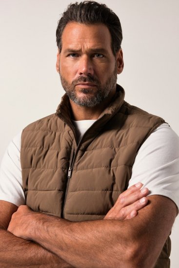 JP1880 840619 Gilet leggermente imbottito Marrone grigio - Giubbotti - Giubbotti Uomo Taglie Forti