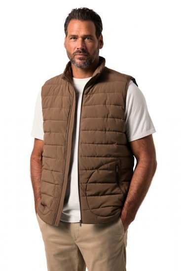 JP1880 840619 Gilet leggermente imbottito Marrone grigio - Giubbotti - Giubbotti Uomo Taglie Forti