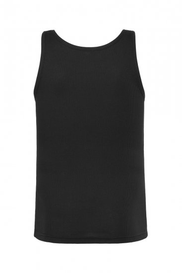 Men+ 620 Canotta a coste Nero - Magliette - Magliette Uomo Taglie Forti